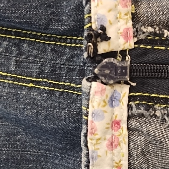 IE Denim Skirt with Green Stitching - Picture 10 of 11